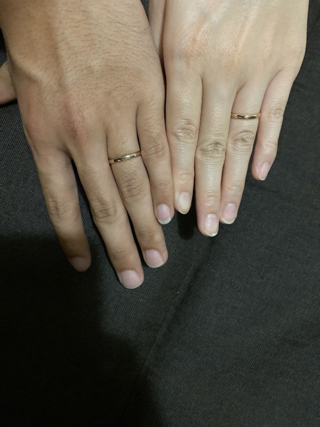 本日2人で作ってきた指輪です。作成時間3時間の作品です。