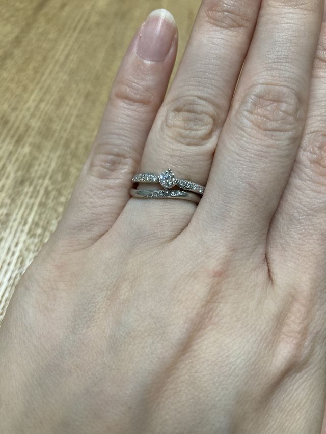 結婚指輪とのセット着け