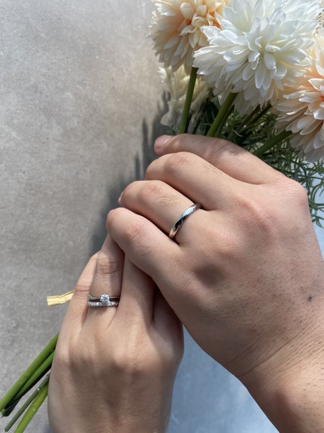 結婚指輪、婚約指輪
同時着用時