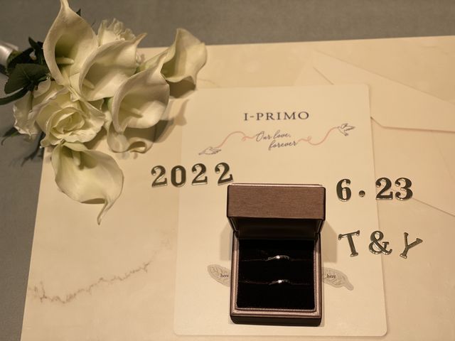 指輪受け取り時に撮影しました⑅︎◡̈︎*