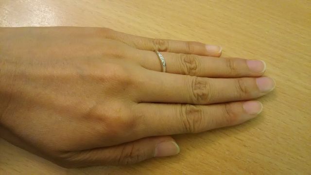 K10ホワイトゴールドでロジウムコーティング仕様です。