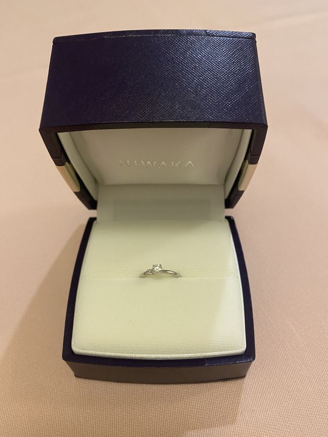 完成した婚約指輪
