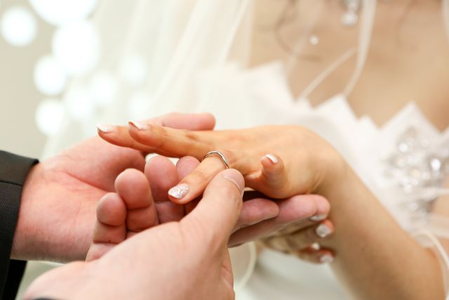 指輪交換&hellip;♪