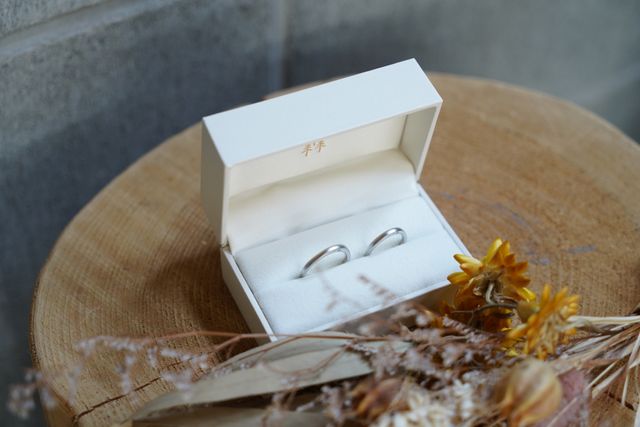 2人で手作りした指輪です。
理想通りの出来上がりでした