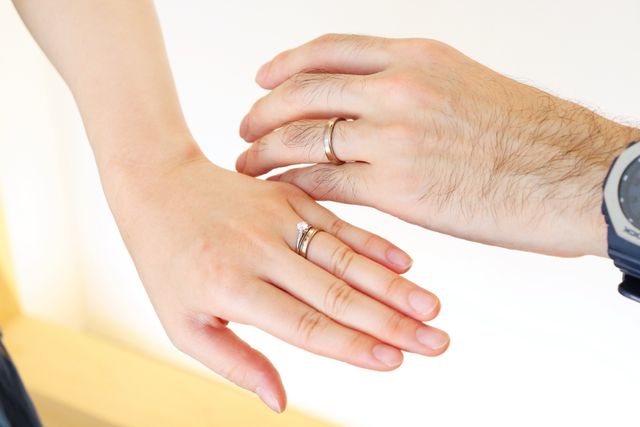 お互いが付けた感じ