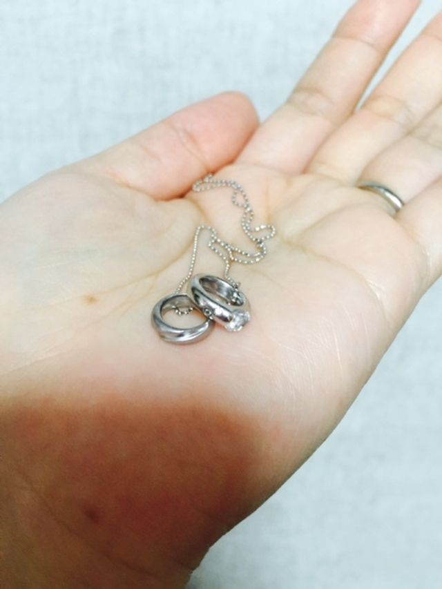 サービスで付いてきた同じデザインのベビーリング