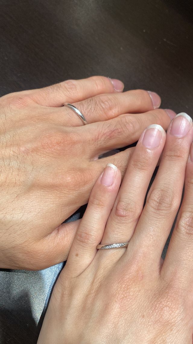 ペアで試着しました。