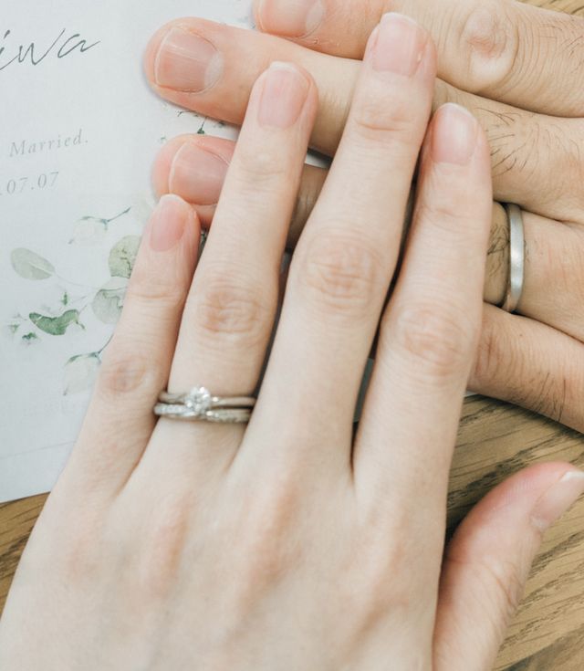 2人で好きなデザインを選びました。
