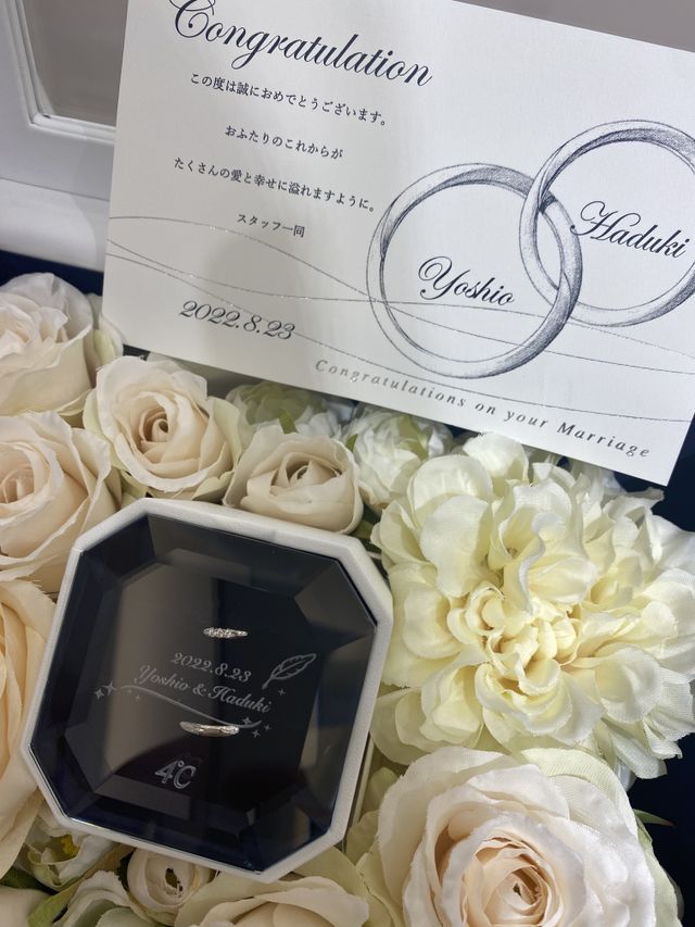 受取の際にこのように写真を撮る為に用意して下さいました。