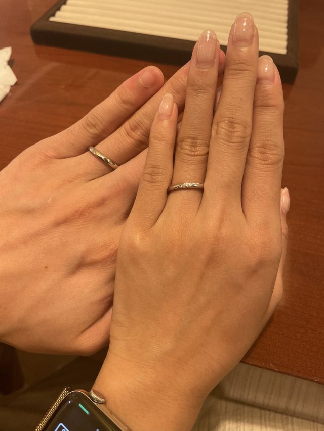 一番お気に入りのものを二人でつけてみました。