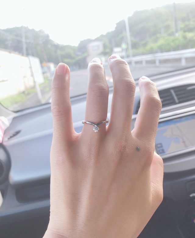 プロポーズ後、ようやく気持ちが落ち着いた帰り道に撮りました。