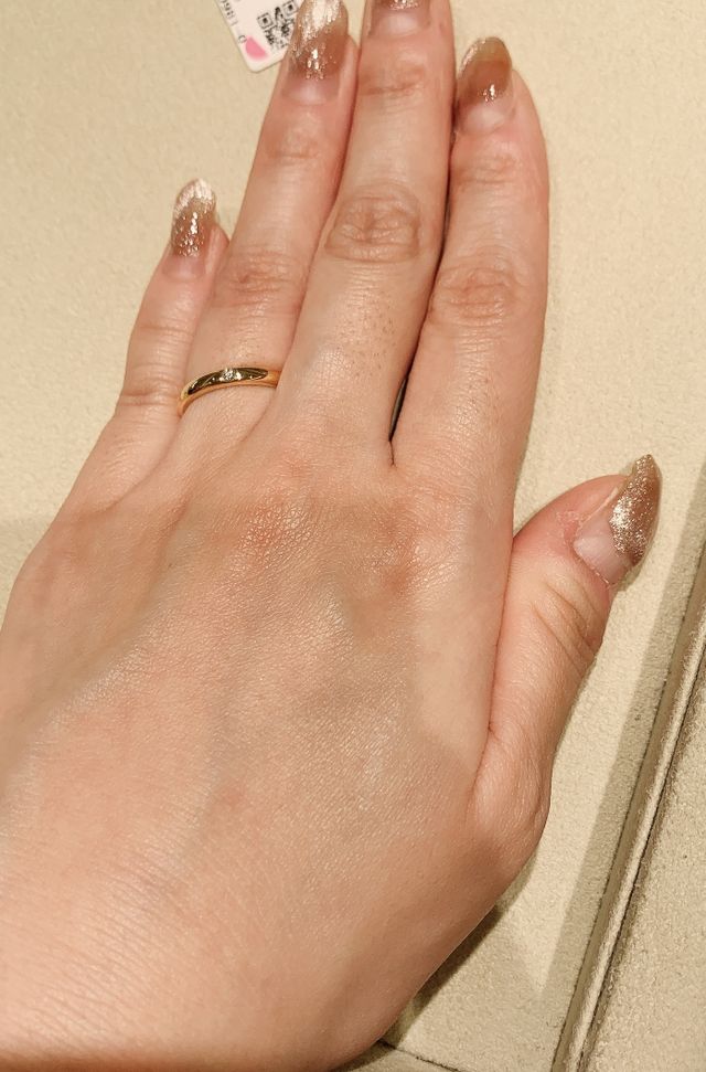 一石ダイヤのゴールドリング