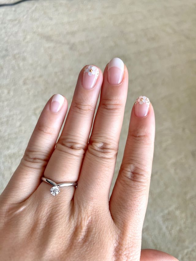 婚約指輪のみだとこんな感じです。