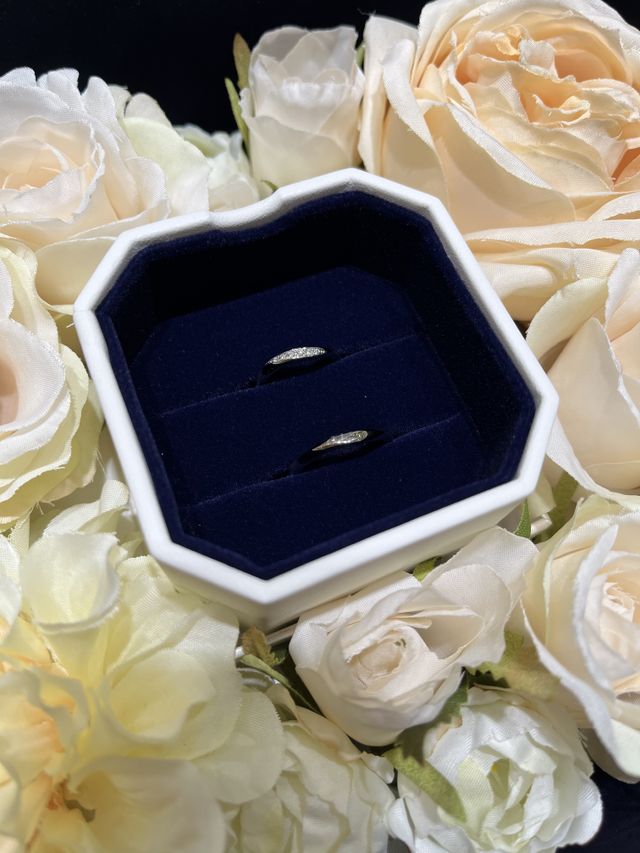 お店で完成した指輪を見て感動しました&hellip;！！