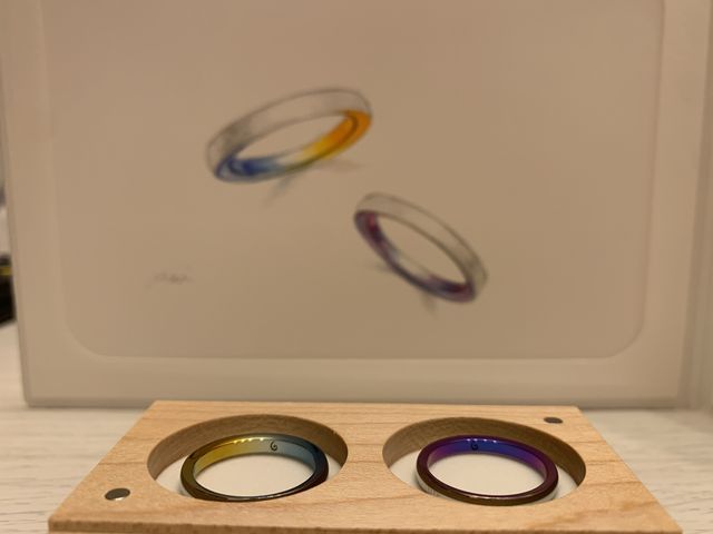 soraのスタッフさんが描いてくれた指輪の絵と実物を添えて。