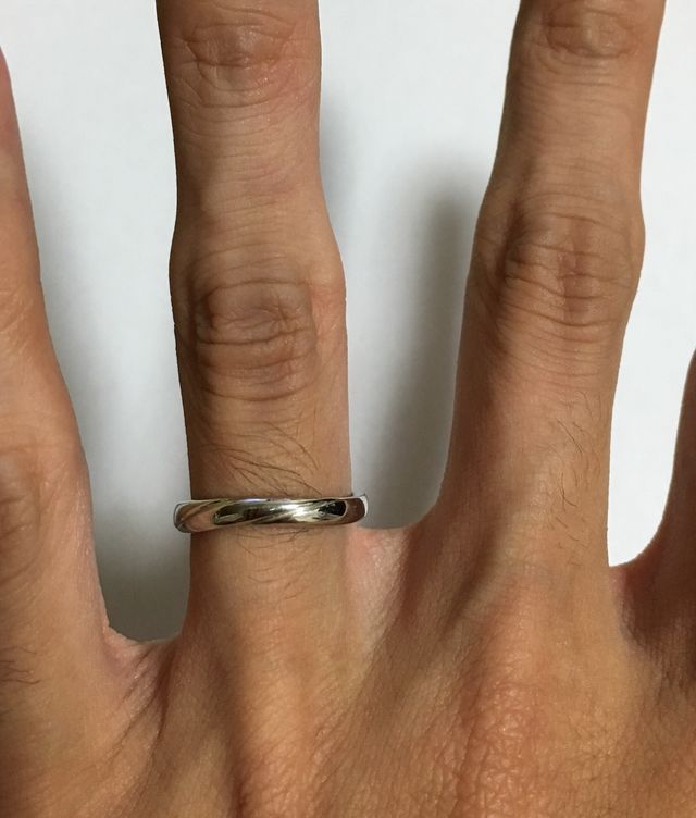 付けたところ。斜めに波のような模様が入っています。