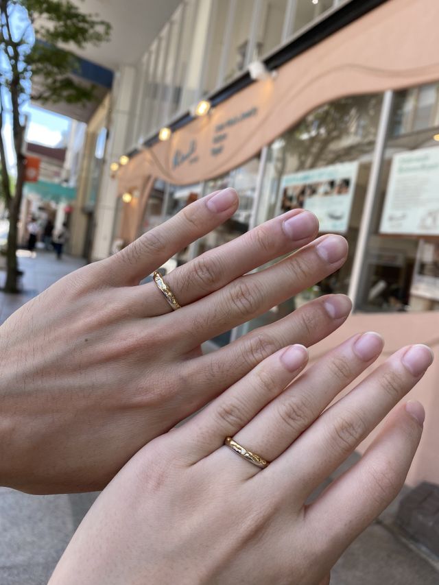 指輪を受け取った直後の記念に