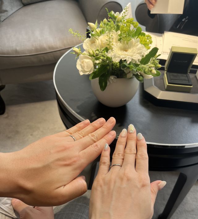 右上のピスタチオカラーのボックスがリングボックスです。