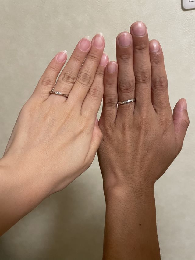 種類違いで私はウェーブタイプ、旦那はU字のタイプを選びました