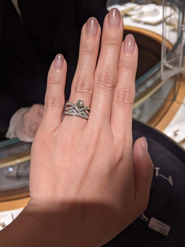結婚指輪との重ね付け