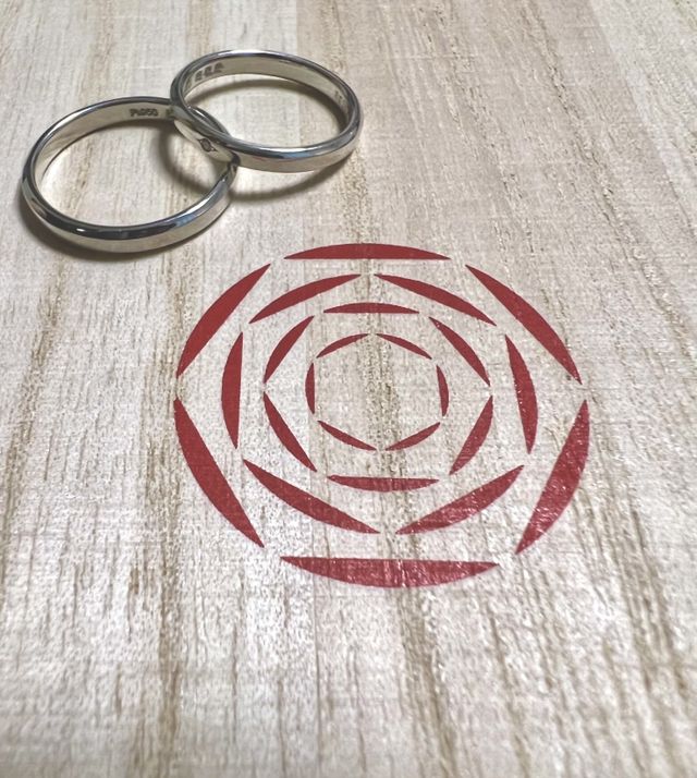 お渡し時に頂いたケースに指輪を添えて…