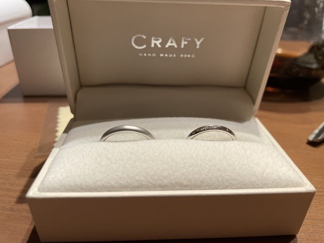 2人でお互いの結婚指輪を作りました。