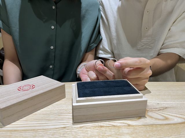 完成した指輪を受け取りました！