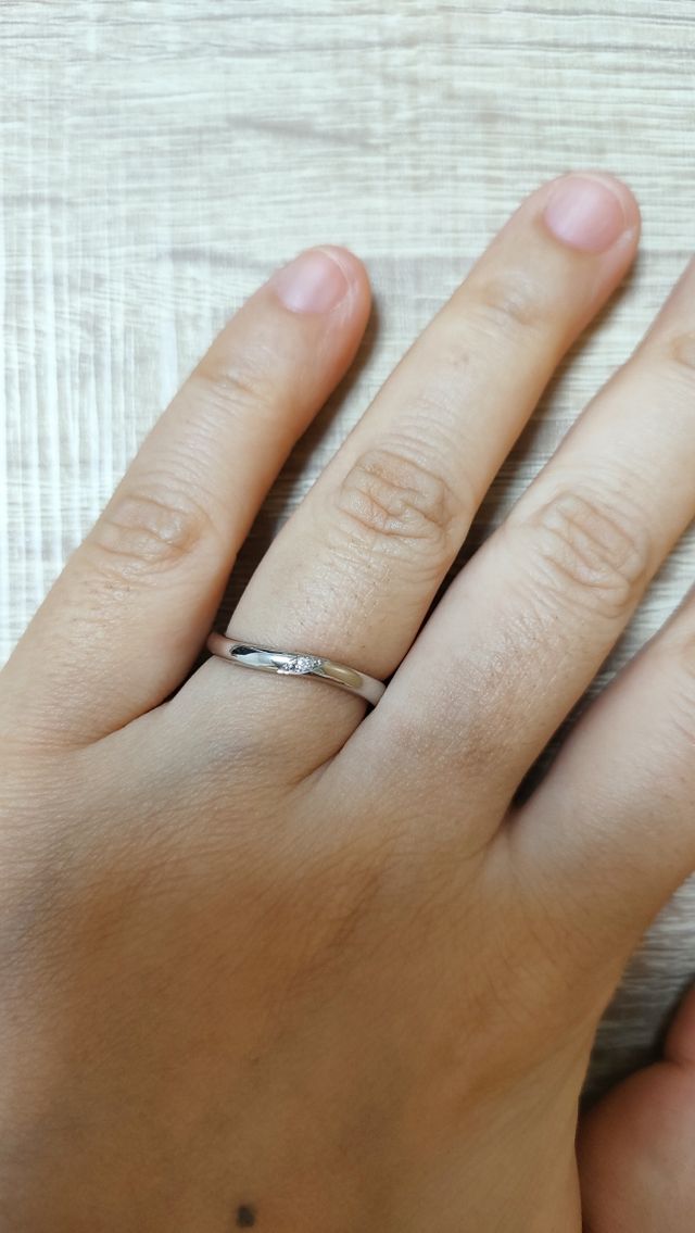 ウェーブをつけました。