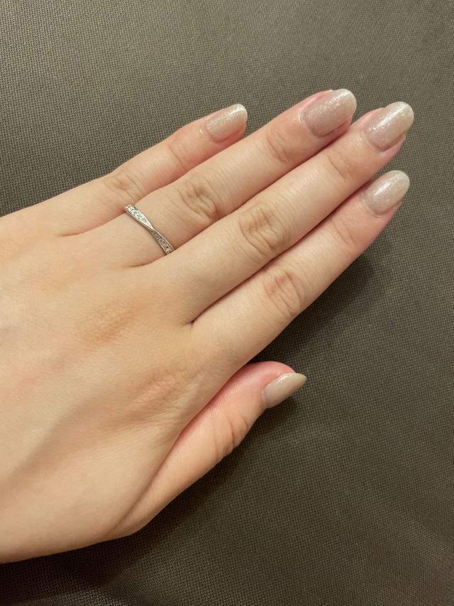 結婚指輪は、シンプルなものにしました