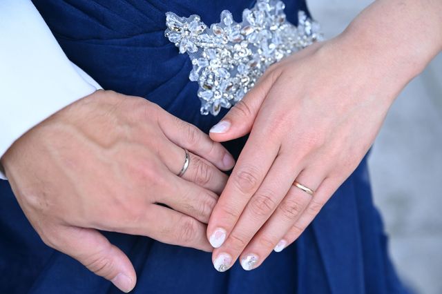 結婚式の最後に撮影したものです