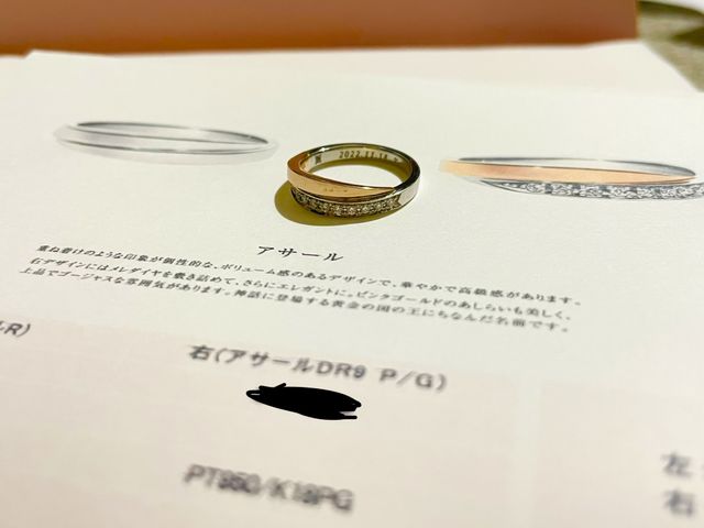 重ねづけのような印象のボリューム感のあるデザイン