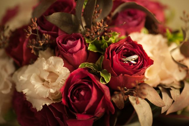 前撮りブーケと共に撮影☆