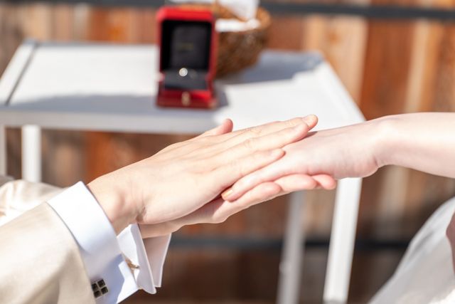 結婚式での指輪交換