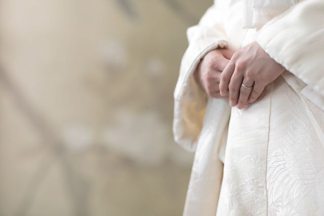 前撮りで手元のみ撮ってもらいました。