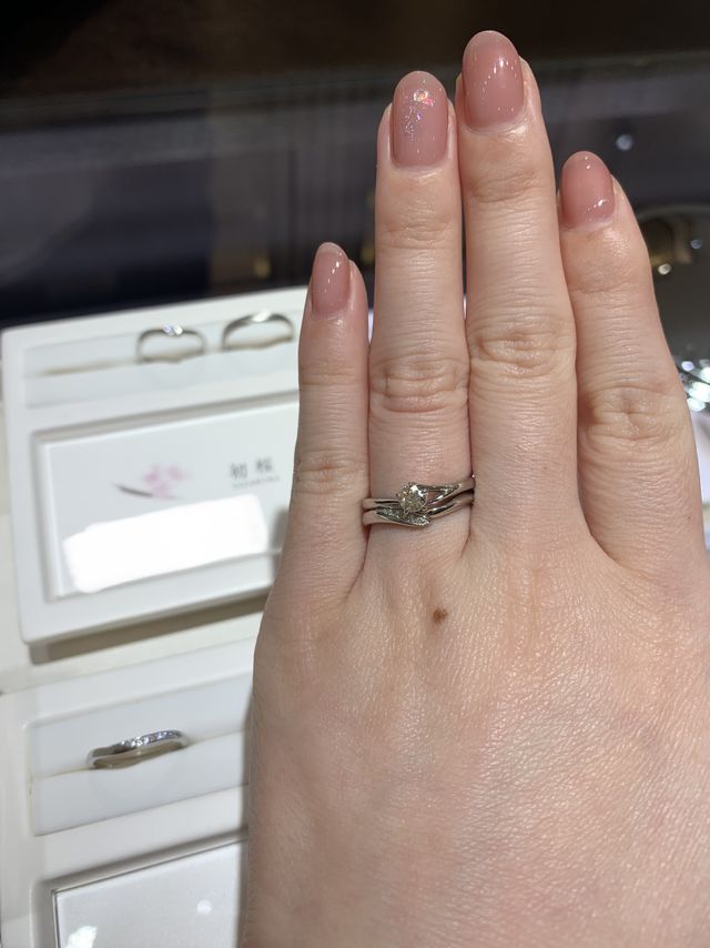 セットリング重ね付け