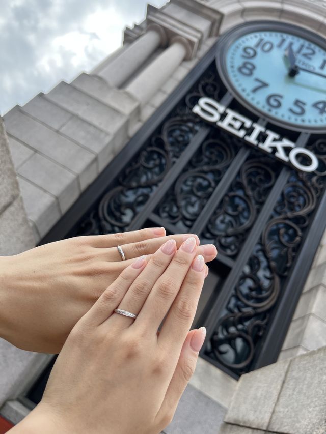 購入後は和光の時計塔で記念撮影も出来ます！