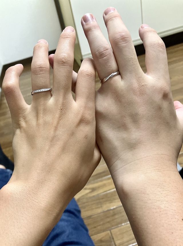 初めて2人でつけた際の写真