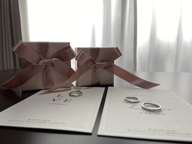 星の名前にちなんだ婚約指輪と結婚指輪の写真です