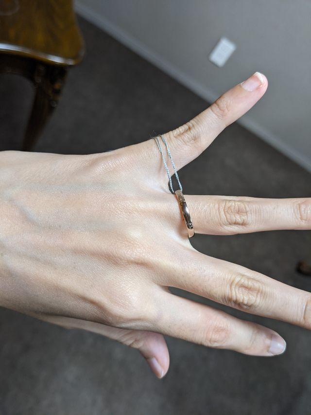 コーラルゴールド着用画像です