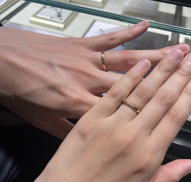 新郎・新婦ペアで試着した写真です。