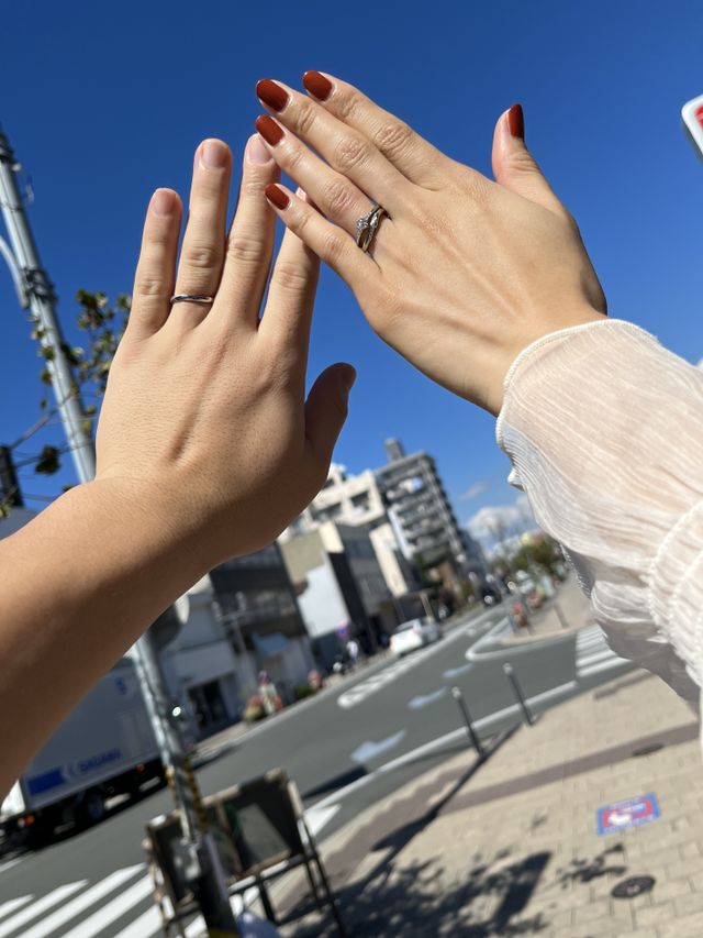 指輪をつけた初日