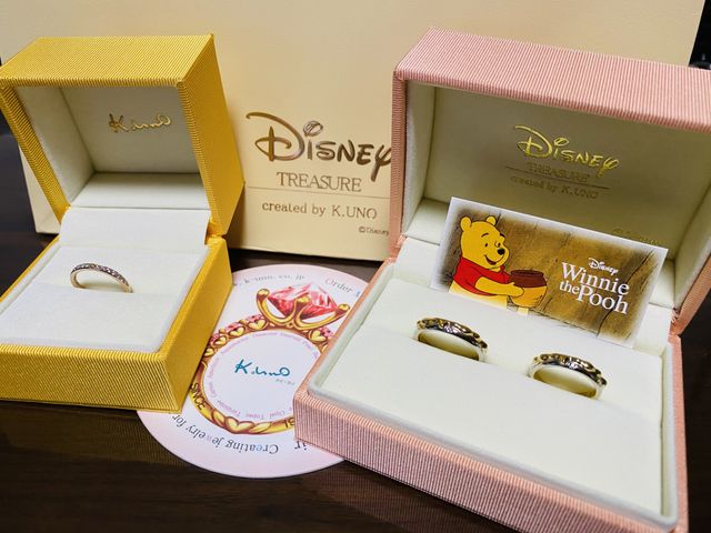 ぷーさんとのコラボデザインの指輪がすごくかわいい！