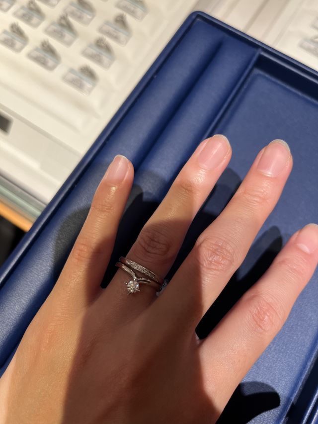 婚約指輪と結婚指輪です！