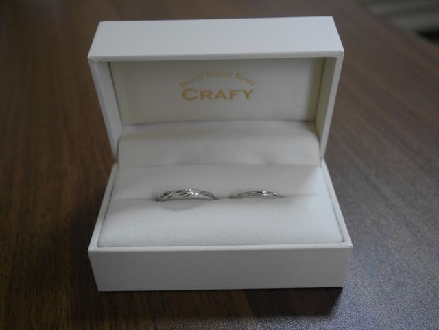 出来上がった指輪です。