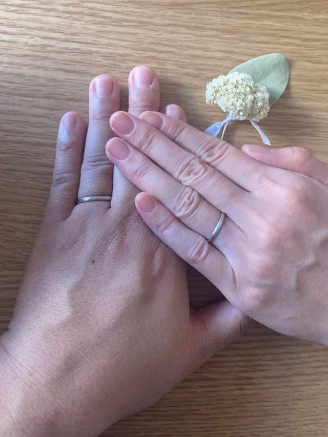 とってもステキな結婚指輪を作っていただきました＾＾