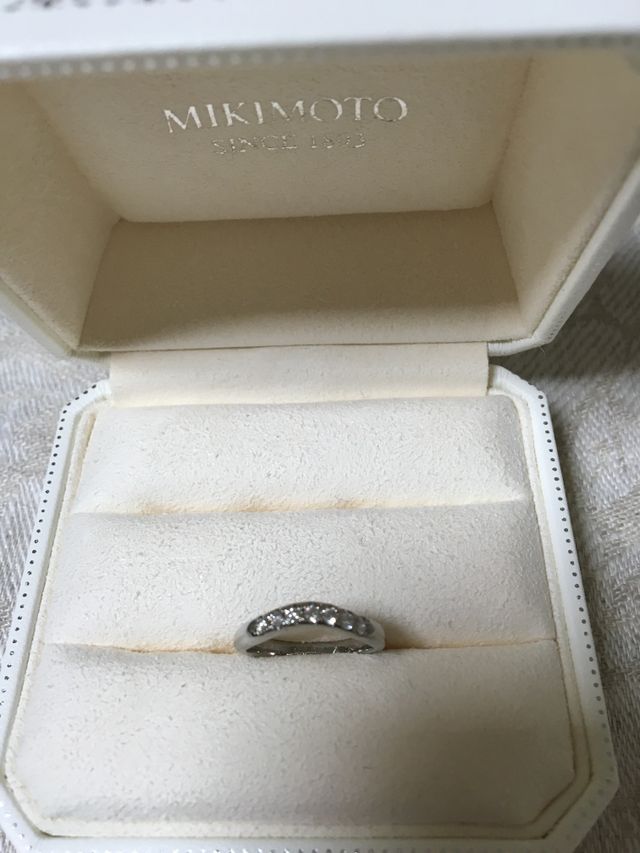 ミキモトのマリッジリングです。