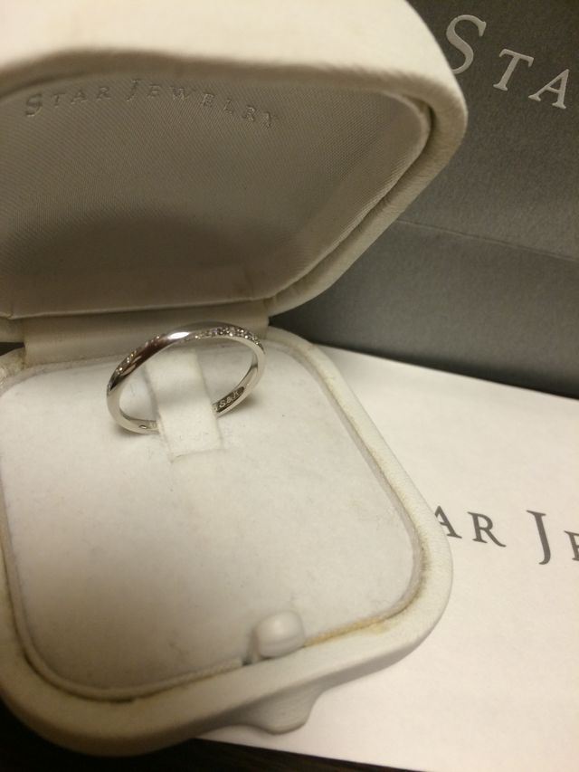 自分の指輪のみの写真です。