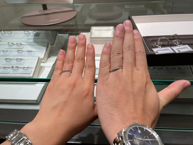 サンプルを試着した時の写真です。