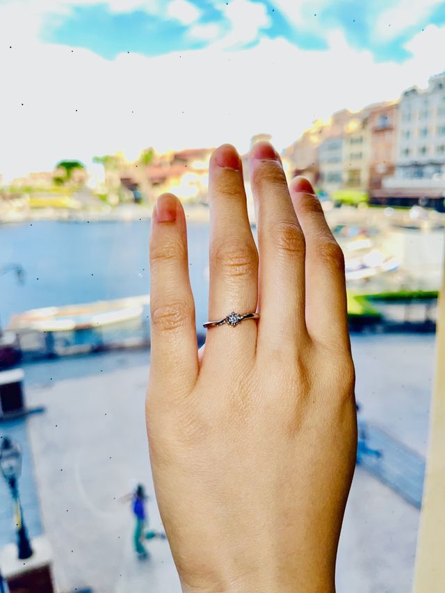 婚約指輪着用時