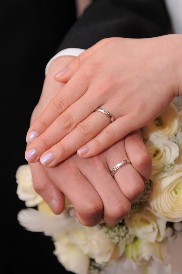 結婚式の日の写真です